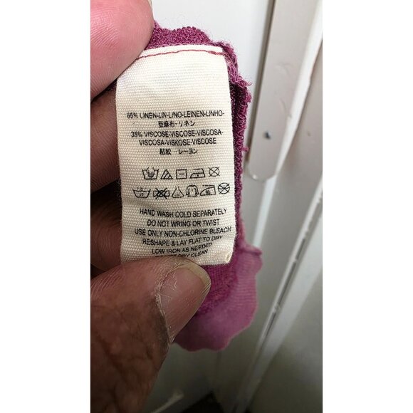 We The Free Womens XS Purple Long-Sleeve Lightweight Knit Tunic Top With Tie Nec - Picture 7 of 8